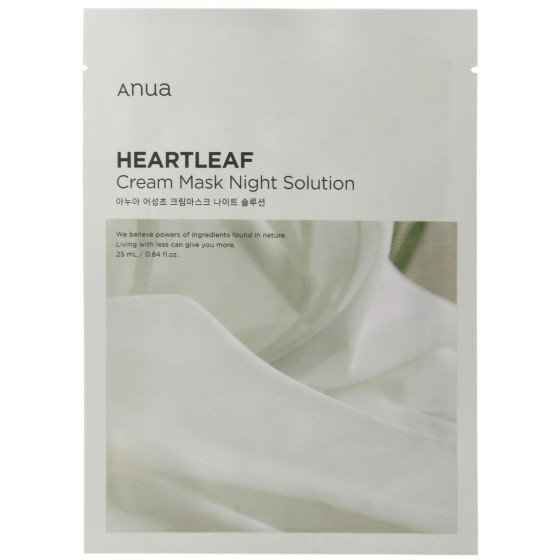 Anua Heartleaf Cream Sheet Mask Night Solution 25ml
