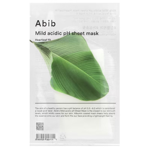 Abib Mild Acidic pH Sheet Mask Heartleaf Fit 10x30ml