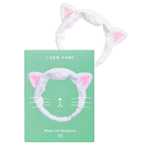 I Dew Care White Cat Headband